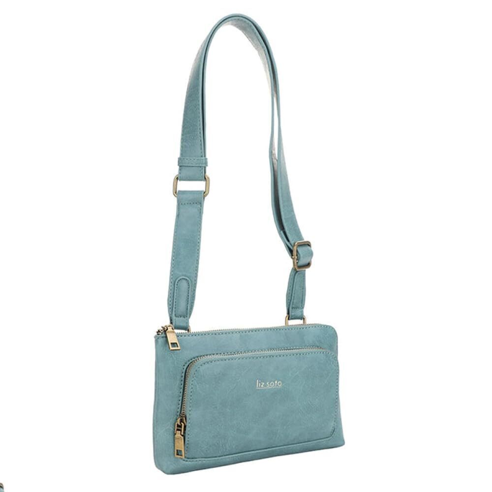 8986 Jenni Crossbody Wallet Purse - Teal, Vegan Leather Small Crossbody